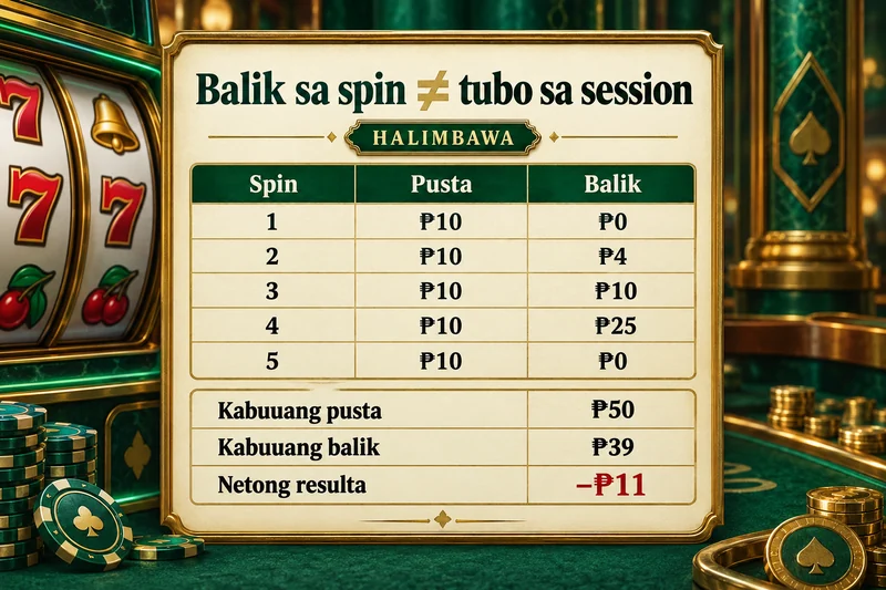 Ledger ng 50 na taya,39 na return at 11 na net loss