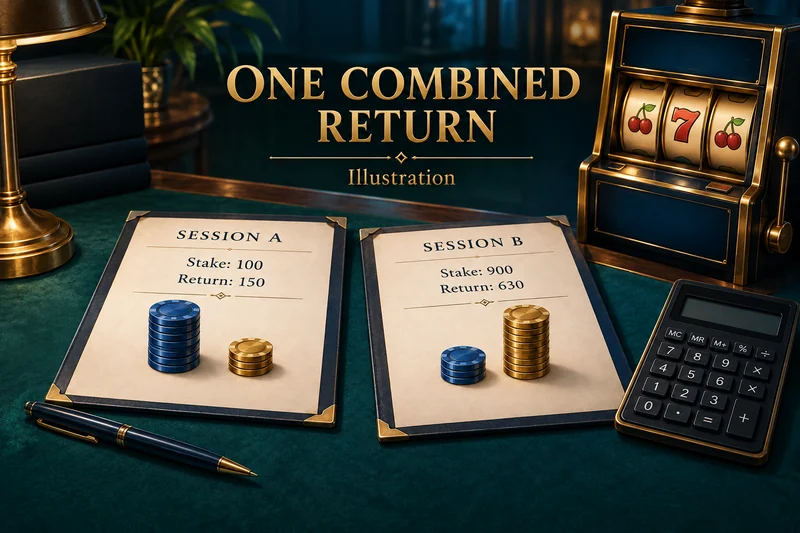 Fictional slot-session desk with two records: stake 100 and return 150, and stake 900 and return 630.